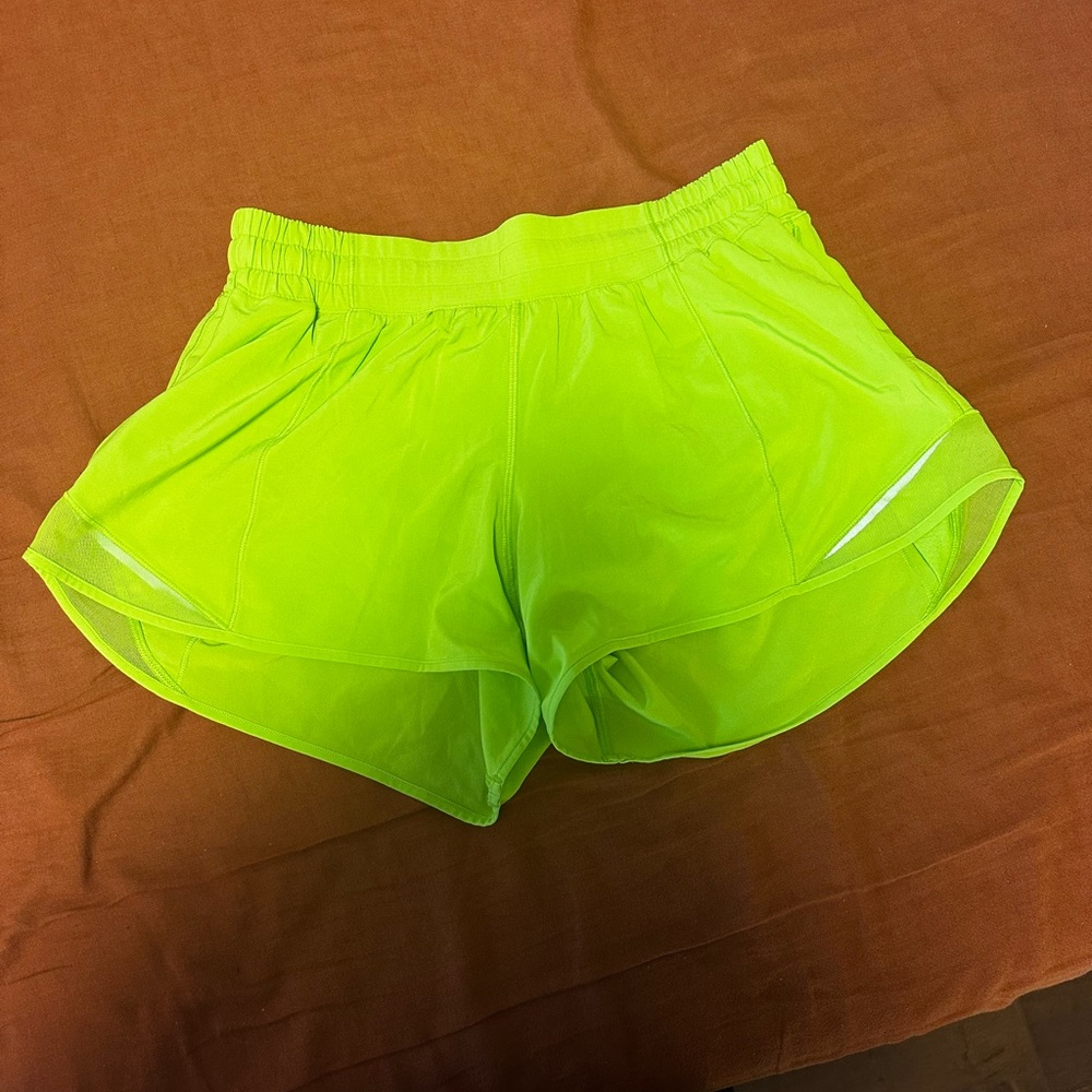 lululemon hotty hot Neon Shorts